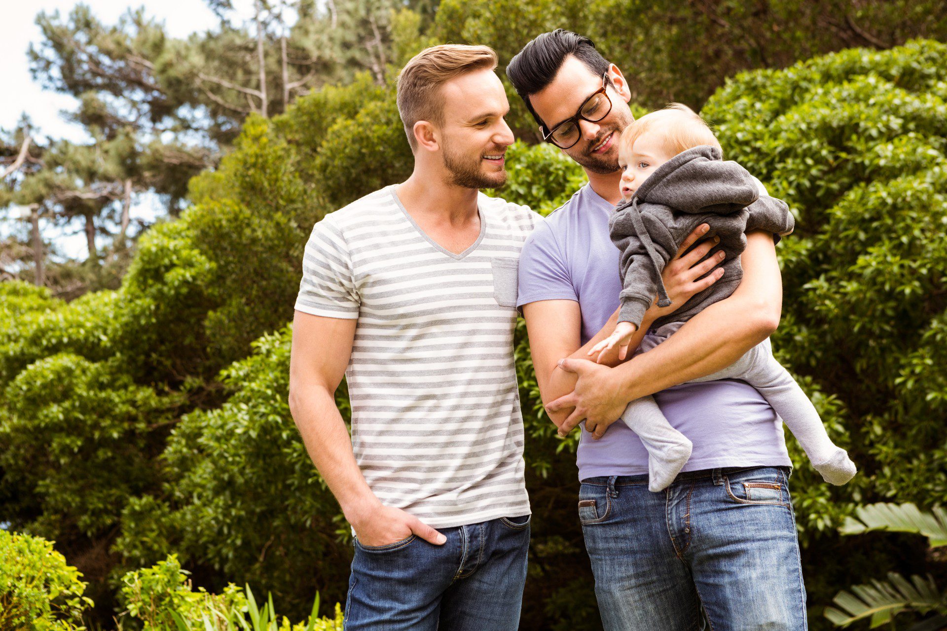 Gay Couple - men with baby